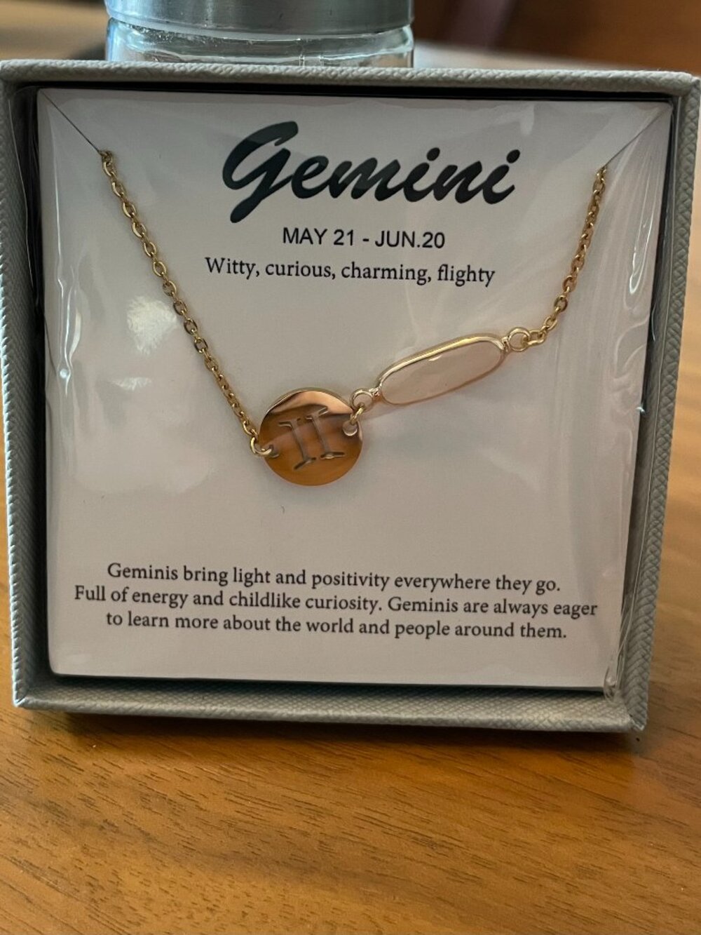 TGOLM 14k Gold Plated Zodiac Birthstone Bracelet, Horoscope Sign Charm Link